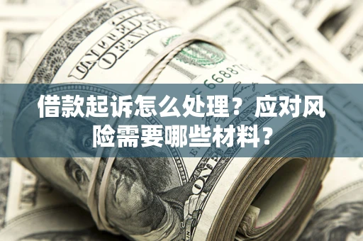 济南借款起诉怎么处理？应对风险需要哪些材料？