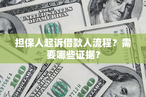 济南担保人起诉借款人流程?需要哪些证据? 济南担保人起诉借款人流程?需要哪些证据?