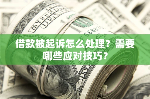 济南借款被起诉怎么处理？需要哪些应对技巧？