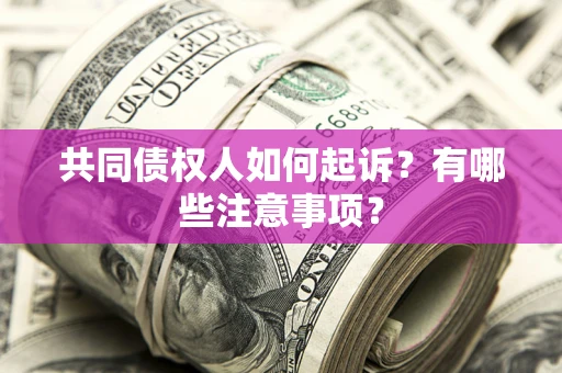 济南共同债权人如何起诉？有哪些注意事项？
